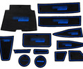 Комплект черно-синих силиконовых ковриков панели приборов и консоли нового образца для Лада Гранта FL_6
