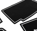 Комплект черно-белых силиконовых ковриков панели приборов и консоли Super Auto для ВАЗ 2113-2115_11