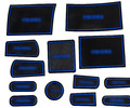 Комплект силиконовых черно-синих ковриков панели приборов и консоли для Лада Приора 1 (2007-2012)_6