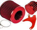 Комплект красных воздушных фильтров нулевого сопротивления (воздушный и картерных газов) MR с красным кронштейном Sal-Man для 8 кл ВАЗ 2108-21099, 2110-2112, 2113-2115, Лада Гранта, Гранта FL, Калина, Калина 2, Приора_0