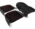 Обивка сидений (не чехлы) экокожа с алькантарой (цветная строчка Ромб/Квадрат) для ВАЗ 2108-21099, 2113-2115, 5-дверная Лада 4х4 (Нива) 2131_13