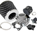 Комплект системы впуска MR нулевого сопротивления под Карбон (воздушный фильтр, фильтр картерных газов, дроссельная заслонка 54мм, прокладка, датчик положения заслонки, РХХ) для ВАЗ 2101-2107, 2108-21099, 2110-2112, 2113-2115, Лада Приора, Калина, Гранта_0