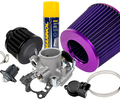 Комплект системы впуска MR нулевого сопротивления (фиолетовый воздушный фильтр, черный фильтр картерных газов, масляная пропитка, дроссельная заслонка 56мм, прокладка, датчик положения заслонки, РХХ) для ВАЗ 2101-2107, 2108-21099, 2110-2112, 2113-2115, Лада Приора, Калина, Гранта_0