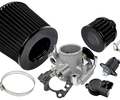 Комплект системы впуска MR нулевого сопротивления Черный (воздушный фильтр, фильтр картерных газов, дроссельная заслонка 56мм, прокладка, датчик положения заслонки, РХХ) для ВАЗ 2101-2107, 2108-21099, 2110-2112, 2113-2115, Лада Приора, Калина, Гранта_0