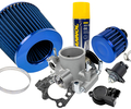Комплект системы впуска MR нулевого сопротивления Синий (воздушный фильтр, фильтр картерных газов, масляная пропитка, дроссельная заслонка 54мм, прокладка, датчик положения заслонки, РХХ) для ВАЗ 2101-2107, 2108-21099, 2110-2112, 2113-2115, Лада Приора, Калина, Гранта_0