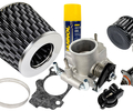 Комплект системы впуска MR нулевого сопротивления под Карбон (воздушный фильтр, фильтр картерных газов, масляная пропитка, дроссельная заслонка 52мм, прокладка, датчик положения заслонки, РХХ) для ВАЗ 2101-2107, 2108-21099, 2110-2112, 2113-2115, Лада Приора, Калина, Гранта_0