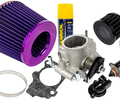 Комплект системы впуска MR нулевого сопротивления (фиолетовый воздушный фильтр, черный фильтр картерных газов, масляная пропитка, дроссельная заслонка 54мм, прокладка, датчик положения заслонки, РХХ) для ВАЗ 2101-2107, 2108-21099, 2110-2112, 2113-2115, Лада Приора, Калина, Гранта_0