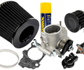 Комплект системы впуска MR нулевого сопротивления Черный (воздушный фильтр, фильтр картерных газов, масляная пропитка, дроссельная заслонка 46мм, прокладка, датчик положения заслонки, РХХ) для ВАЗ 2101-2107, 2108-21099, 2110-2112, 2113-2115, Лада Приора, Калина, Гранта_0