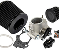 Комплект системы впуска MR нулевого сопротивления Черный (воздушный фильтр, фильтр картерных газов, дроссельная заслонка 56мм, прокладка, датчик положения заслонки, РХХ) для ВАЗ 2101-2107, 2108-21099, 2110-2112, 2113-2115, Лада Приора, Калина, Гранта_0