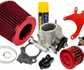 Комплект системы впуска MR нулевого сопротивления Красный (воздушный фильтр, фильтр картерных газов, красный кронштейн, масляная пропитка, дроссельная заслонка 52мм, прокладка, датчик положения заслонки, РХХ) для 8 кл ВАЗ 2108-21099, 2110-2112, 2113-2115, Лада Приора, Калина, Гранта_0