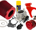 Комплект системы впуска MR нулевого сопротивления Красный (воздушный фильтр, фильтр картерных газов, красный кронштейн, масляная пропитка, дроссельная заслонка 56мм, прокладка, датчик положения заслонки, РХХ) для 16 кл ВАЗ 2110-2112, 2113, 2114, Лада Приора, Калина, Гранта_0
