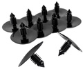 Клипсы обивки крыши (потолка) черные 10шт для Лада Ларгус, Ларгус FL, Икс Рей, Renault Duster, Sandero, Logan_0