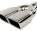 Раздвоенная квадратная насадка глушителя из нержавеющей стали Sal-Man HJ-H3014 d175х90мм со скосом_0