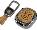 Алюминиевый чехол ключа Sal-Man с брелоком (текстура коричневого дерева) для Лада Приора, Калина, Калина 2, Гранта, Гранта FL до 2019 г.в. и с 2023 г.в., Датсун_0
