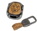 Алюминиевый чехол ключа Sal-Man с брелоком (текстура коричневого дерева) для Лада Приора, Калина, Калина 2, Гранта, Гранта FL до 2019 г.в. и с 2023 г.в., Датсун_12