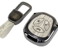 Алюминиевый чехол ключа Sal-Man с брелоком (текстура серого дерева) для Лада Приора, Калина, Калина 2, Гранта, Гранта FL до 2019 г.в. и с 2023 г.в., Датсун_0