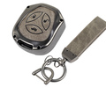 Алюминиевый чехол ключа Sal-Man с брелоком (серый с текстурой кожи) для Лада Приора, Калина, Калина 2, Гранта, Гранта FL до 2019 г.в. и с 2023 г.в., Датсун_0