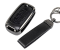 Алюминиевый чехол ключа Sal-Man с брелоком (черный с текстурой кожи) для Лада Веста, Икс Рей, Ларгус FL, Лада Гранта FL 2018-2023 г.в._0