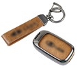 Алюминиевый чехол ключа Sal-Man с брелоком (коричневый с текстурой кожи) для Лада Веста, Икс Рей, Ларгус FL, Лада Гранта FL 2018-2023 г.в._9