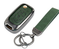 Алюминиевый чехол ключа Sal-Man с брелоком (зеленый с текстурой кожи) для Лада Веста, Икс Рей, Ларгус FL, Лада Гранта FL 2018-2023 г.в._0