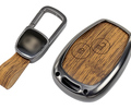 Алюминиевый чехол ключа Sal-Man с брелоком (текстура коричневого дерева) для Лада Ларгус_0