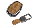 Алюминиевый чехол ключа Sal-Man с брелоком (текстура коричневого дерева) для Лада Ларгус_11