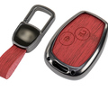 Алюминиевый чехол ключа Sal-Man с брелоком (текстура красного дерева) для Лада Ларгус_0