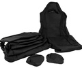 Обивка (не чехлы) сидений Recaro (черная ткань, центр Ультра) для ВАЗ 2111, 2112, Лада Приора хэтчбек, универсал_8