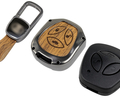 Пульт центрального замка Норма с чипом и алюминиевым чехлом (текстура коричневого дерева) для Лада Приора, Калина, Калина 2, Гранта, Гранта FL до 2019 г.в. и с 2023 г.в., Датсун_0