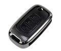 Выкидной ключ замка зажигания без чипа с алюминиевым чехлом (черный с текстурой кожи) для Лада Веста, Икс Рей, Ларгус FL_13