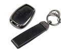 Корпус ключа зажигания с жалом (без чипа) с алюминиевым чехлом (черный с текстурой кожи) для Лада Ларгус_14