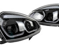 Черные фары в стиле БМВ с линзой (Bi-Led) для Лада Приора_10