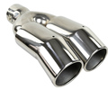 Раздвоенные насадки глушителя Sal-Man HJ-1327 d184х90мм (2шт) из нержавеющей стали со скосом и изгибом_10