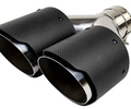 Раздвоенные насадки глушителя из нержавеющей стали Sal-Man HJ-CBM006 d101мм (2шт) со скосом и фигурной карбоновой накладкой_8