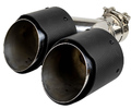 Раздвоенные насадки глушителя из нержавеющей стали Sal-Man HJ-CBM006 d101мм (2шт) со скосом и фигурной карбоновой накладкой_9