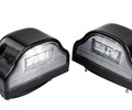 Диодные черные фонари освещения номерного знака АвтоСфера ПН-01011 LED (Волна) для грузового транспорта_0