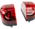 Диодные красные фонари освещения номерного знака АвтоСфера ПН-01022 LED (Волна) для грузового транспорта_13