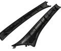 Облицовки стоек ветрового окна (лобового стекла) обшитые экокожей с белой строчкой для Лада Гранта, Гранта FL, Калина 2, Датсун_11