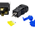 Комплект подключения ПТФ Sal-Man 120W 32000lux (ближний, дальний) с рамками (кронштейнами) для Лада Нива Тревел RS(26)_25
