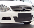 Зимняя заглушка решетки переднего бампера Русская Артель для Nissan Almera 2014-2018 г.в._0