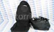 Обивка (не чехлы) сидений Recaro ткань с алькантарой (цветная строчка Соты) для ВАЗ 2110, Лада Приора седан