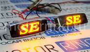 led желтые повторители поворотника sal-man Хром с надписью se для ВАЗ 2108-21099, 2110-2112, 2113-2115, Лада Калина, Приора, Гранта