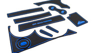 Комплект противоскользящих ковриков off-road pioneer с синей окантовкой для Шевроле Нива, Лада Нива Тревел