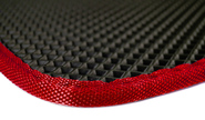 Салонные резиновые ковры rezkon в стиле eva с ячейками Ромб и красным кантом для Датсун