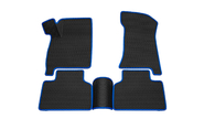 Салонные резиновые ковры rezkon 3d в стиле eva с ячейками Ромб и синим кантом для ВАЗ 2110-2112
