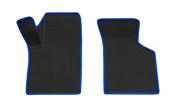 Передние резиновые ковры салона rezkon 3d в стиле eva с ячейками Ромб и синим кантом для Лада Гранта, Гранта fl, Калина 2