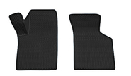 Передние резиновые ковры салона rezkon 3d в стиле eva с ячейками Ромб и черным кантом для Лада Калина