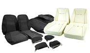 Комплект для сборки сидений с обивкой из черной ткани с центром Искринка для ВАЗ 2111, 2112