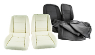 Комплект для сборки сидений с обивкой из черной ткани с центром Искринка для Лада Приора седан