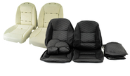 Комплект для сборки сидений с обивкой из черной ткани с центром Искринка для Лада Приора 2 седан